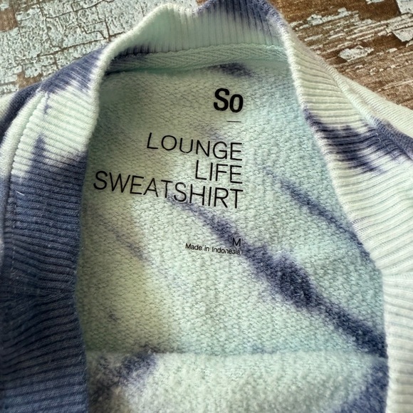 SO Blue and White Lounge Sweatshirt - Picture 2 of 3